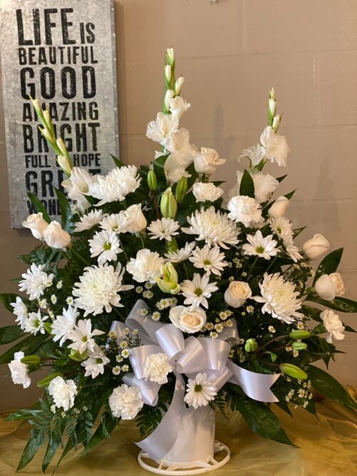 My Peaceful Garden Funeral Flower Arrangement - Flowers From The Heart